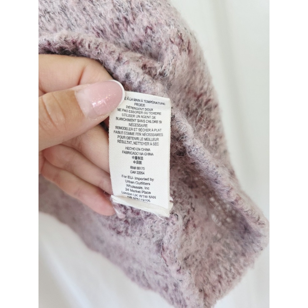 Free People Alpaca Mohair Slouchy V Neck Sweater Size XS Oversized Can Fit XL - Picture 7 of 10